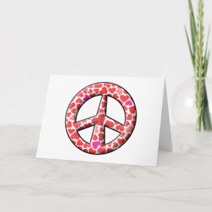 Cartes Pour Fêtes Annuelles SYMBOLE DE LA PAIX DES COEURS DE Valentine