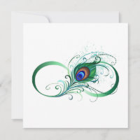 Symbole d'infini avec plume de paon