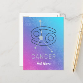 Cartes Pour Fêtes Annuelles Symbole du cancer Zodiaque étoile Horoscope Conste