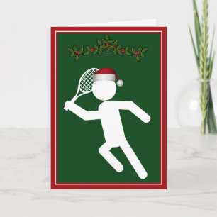 Cartes Pour Fêtes Annuelles Symbole Joueur de tennis masculin Noël
