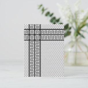 Cartes Pour Fêtes Annuelles Symbole Keffiyeh de la Palestine Motif de résistan