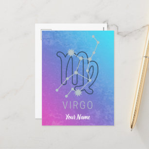 Cartes Pour Fêtes Annuelles Symbole Virgo Zodiac Star Horoscope Constellation