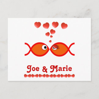 Cartes Pour Fêtes Annuelles Symboles de Saint-Valentin - Orange v1