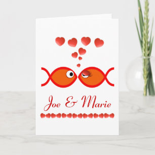 Cartes Pour Fêtes Annuelles Symboles de Saint-Valentin - Orange v1