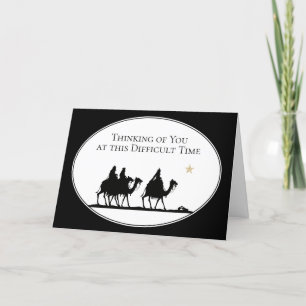Cartes Pour Fêtes Annuelles Sympathie JE PENSE À VOUS   Trois Mages   Noël