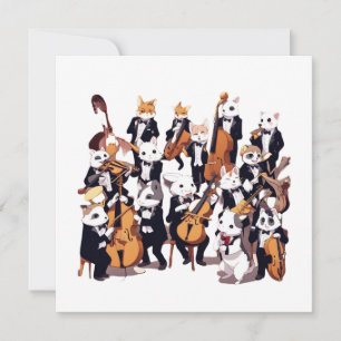 Cartes Pour Fêtes Annuelles Symphonie animale