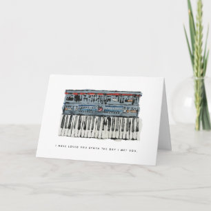 Cartes Pour Fêtes Annuelles Synthétiseur Love Valentine's Day Greeting Card