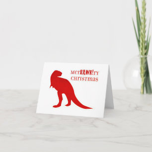 Cartes Pour Fêtes Annuelles T-Rex MerRAWRry Noël
