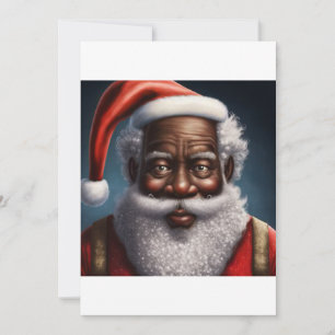 Cartes Pour Fêtes Annuelles T-Shirt African American , Père Noël Noir