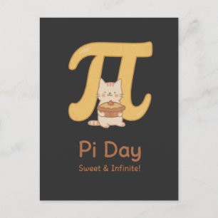 Cartes Pour Fêtes Annuelles T-shirt de chat de la journée Pi mignon
