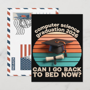 Cartes Pour Fêtes Annuelles T-Shirt de fin d'études en Informatique