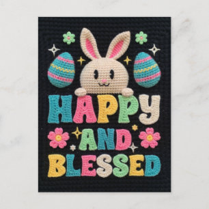 Cartes Pour Fêtes Annuelles T-shirt Pâques lapin oeufs carreaux léopard