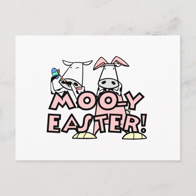 Cartes Pour Fêtes Annuelles T-shirts et cadeaux de MOO-y Pâques (Devant)