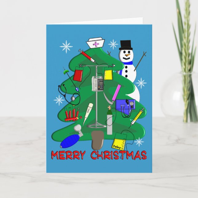 Cartes Pour Fêtes Annuelles T-shirts et cadeaux de Noël de l'infirmière (Devant)