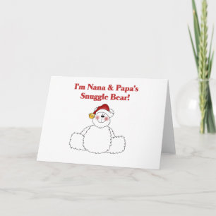 Cartes Pour Fêtes Annuelles T-shirts et cadeaux Nana et Papa's Snuggle Bear