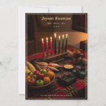 Table de Kwanzaa avec Kinara
