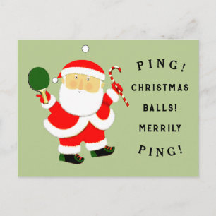 Cartes Pour Fêtes Annuelles Table de tennis de Noël drôle