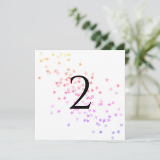 Cartes Pour Fêtes Annuelles Table numbers stars