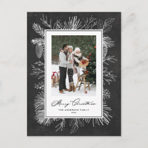 Cartes Pour Fêtes Annuelles Tableau de bord botanique Joyeux Noël Photo