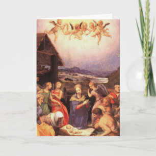 Cartes Pour Fêtes Annuelles Tableau de la nativité vintage