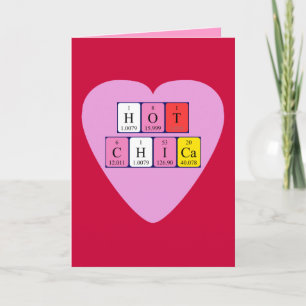 Cartes Pour Fêtes Annuelles Tableau périodique de la Chica Valentine