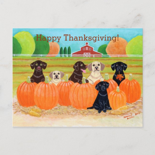 Cartes Pour Fêtes Annuelles Tableaux Citrouilles d'automne (Devant)