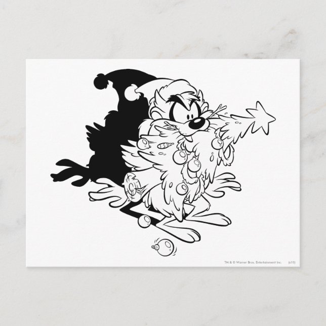 Cartes Pour Fêtes Annuelles Tableaux de Noël TAZ™ (Devant)