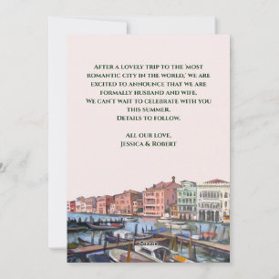 Cartes Pour Fêtes Annuelles Tableaux de Venise, Italie Annonces Mariages