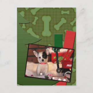 Cartes Pour Fêtes Annuelles Taches mignonnes de chiwawa de chiot de Noël