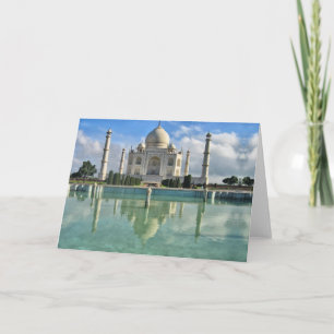 Cartes Pour Fêtes Annuelles Taj Mahal réfléchissant à l'eau