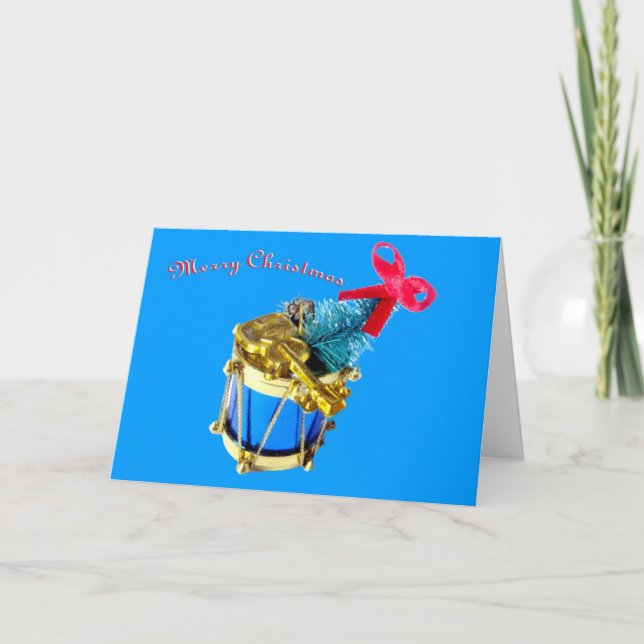 Cartes Pour Fêtes Annuelles Tambour de Joyeux Noël (Devant)