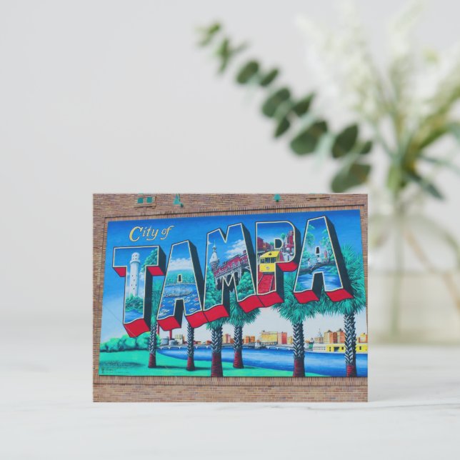 Cartes Pour Fêtes Annuelles Tampa .Florida City Mural (Debout devant)