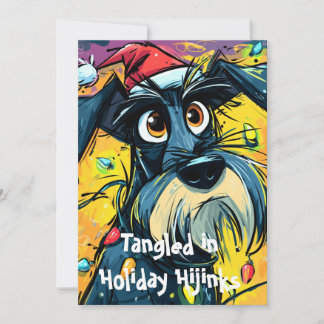 Cartes Pour Fêtes Annuelles Tangled in Holiday Hijinks