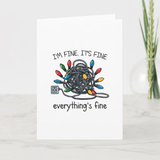 Cartes Pour Fêtes Annuelles Tangled Up Christmas Lights Card