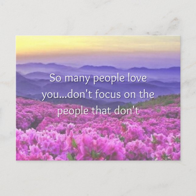 Cartes Pour Fêtes Annuelles Tant De Gens Vous Aiment Art Motivationnel Imprime (Devant)