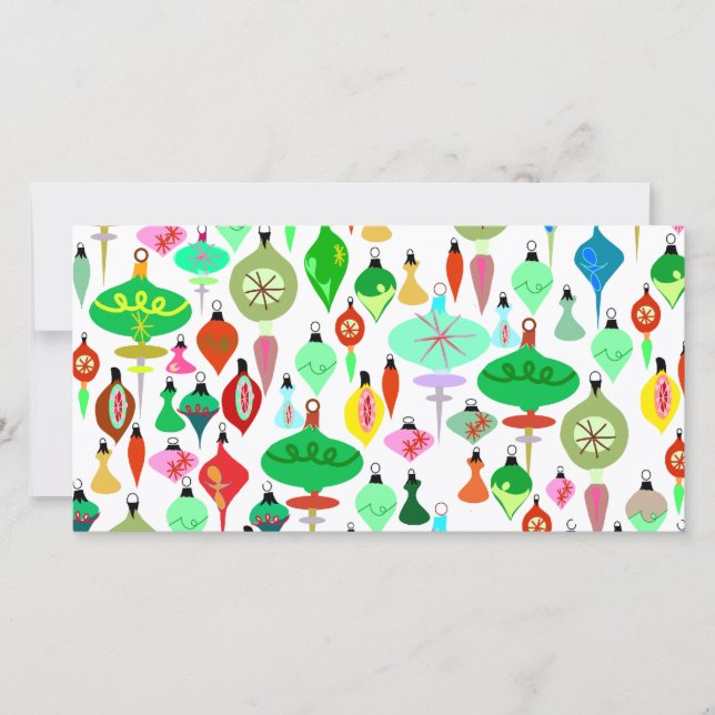 Cartes Pour Fêtes Annuelles Tant d'ornements (Devant)