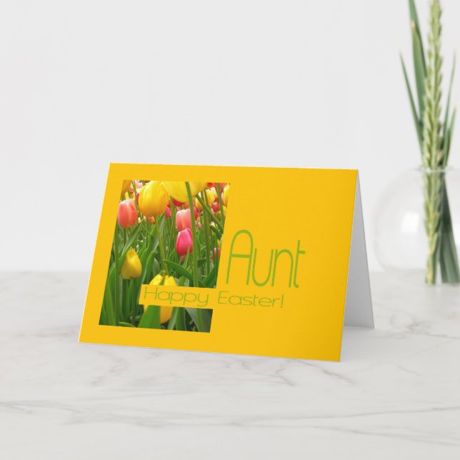Cartes Pour Fêtes Annuelles Tante Joyeuse Pâques (Devant)