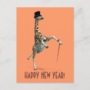 Cartes Pour Fêtes Annuelles Tap Dancing Giraffe