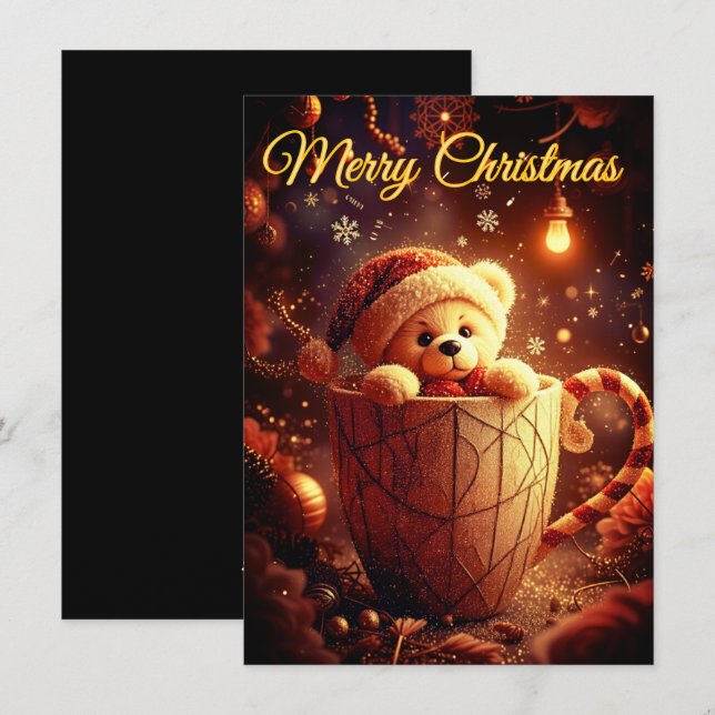 Cartes Pour Fêtes Annuelles Tarjeta de Navidad  (Devant / Derrière)