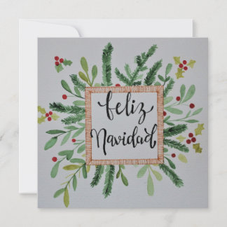 Cartes Pour Fêtes Annuelles Tarjeta de navidad acuarela