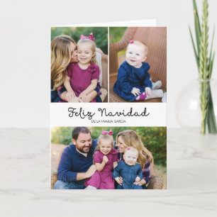 Cartes Pour Fêtes Annuelles Tarjeta de Navidad simple 3 pieds