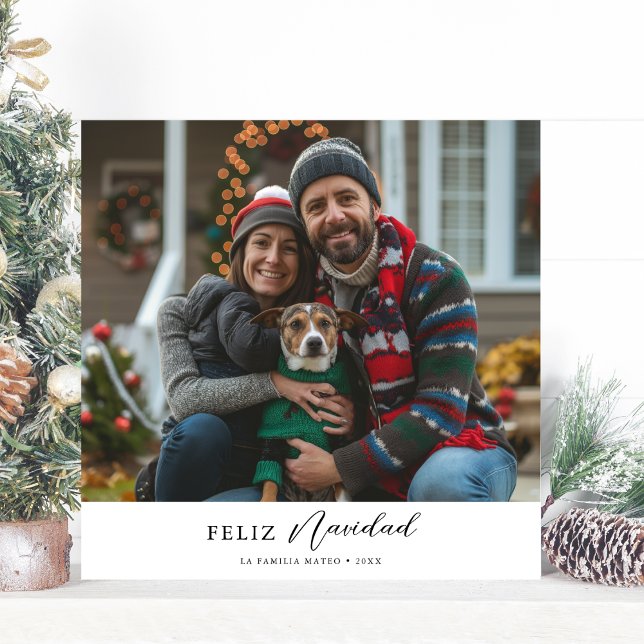 Cartes Pour Fêtes Annuelles Tarjeta Fotográfica De Feliz Navidad | Noël (Créateur téléchargé)