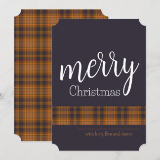 Cartes Pour Fêtes Annuelles Tartan de style scandinave