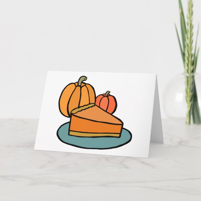 Cartes Pour Fêtes Annuelles Tarte de citrouille entier (Devant)