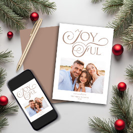 Cartes Pour Fêtes Annuelles Taupe Earth Tones Noël Joyeux Noël Photo