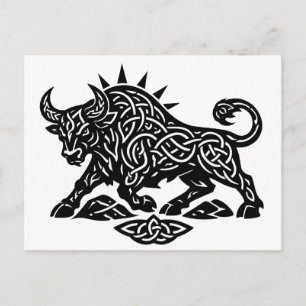 Cartes Pour Fêtes Annuelles Taurus Sceau du Taureau — Tatouage Zodiaque Terrie