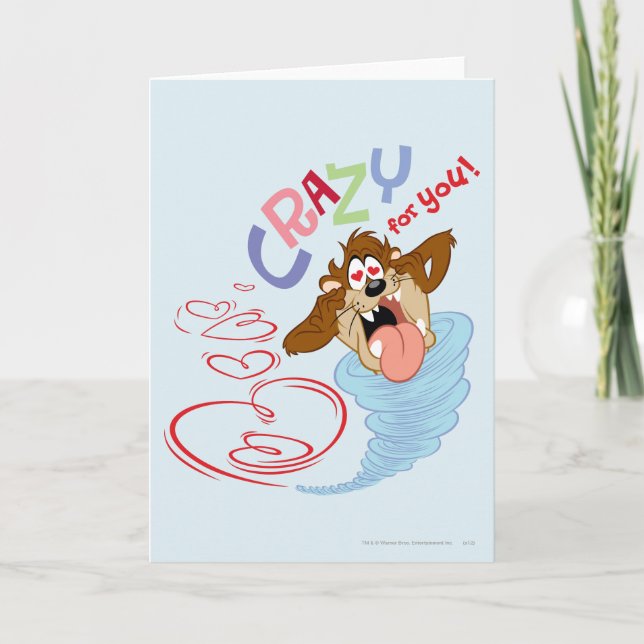 Cartes Pour Fêtes Annuelles TAZ™ Crazy pour vous ! (Devant)