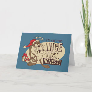 Cartes Pour Fêtes Annuelles TAZ™- Je suis sur la liste de Nice