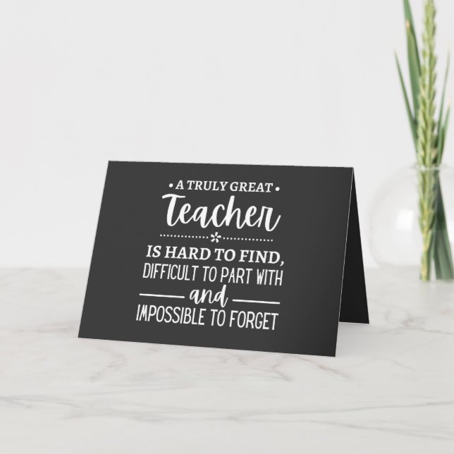 Cartes Pour Fêtes Annuelles Teacher (Devant)