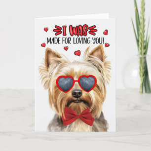 Cartes Pour Fêtes Annuelles Teacup Yorkie Chien fait pour vous aimer Valentine
